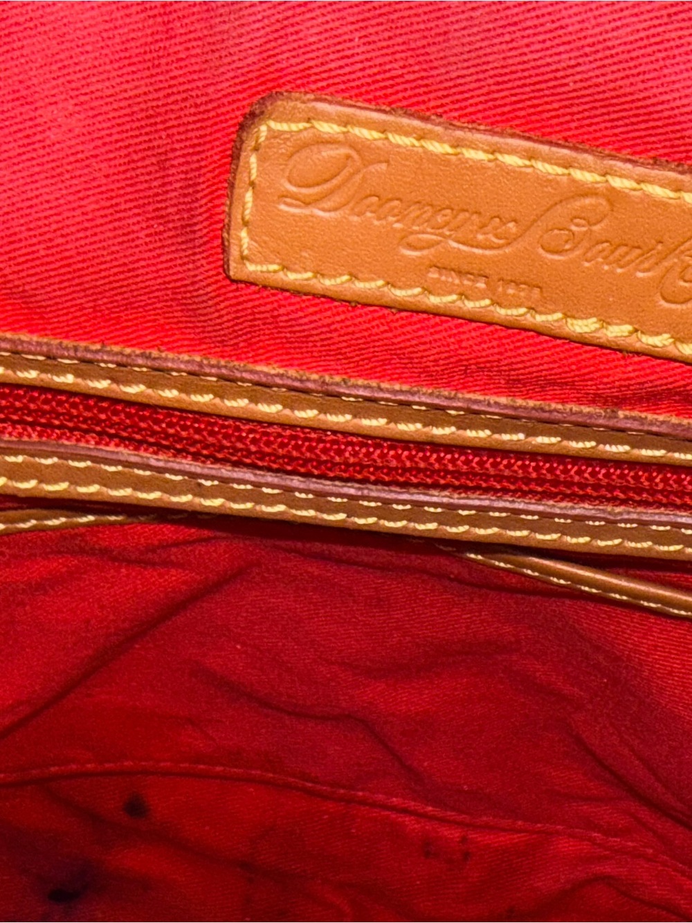 Dooney & Bourke Brown and Tan Logo Satchel with Wallet - Picture 6 of 8